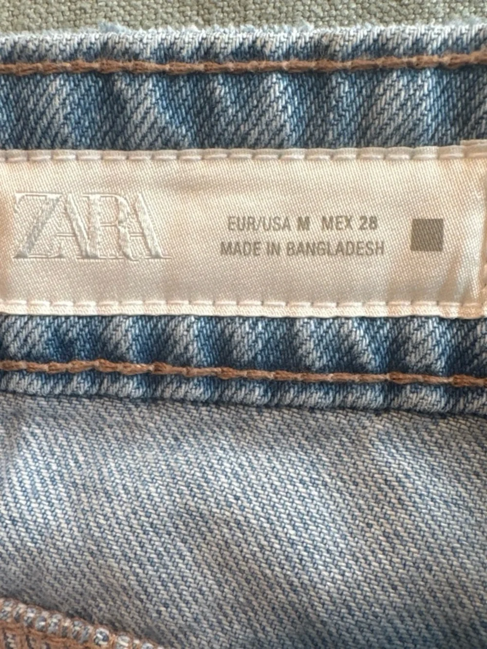 Zara skort like new. Light Wash Denim Skort Shorts - Light Blue